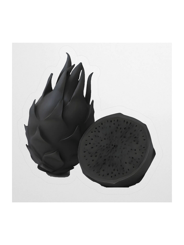 Dragon Fruit Black Matte Sticker product image (1)