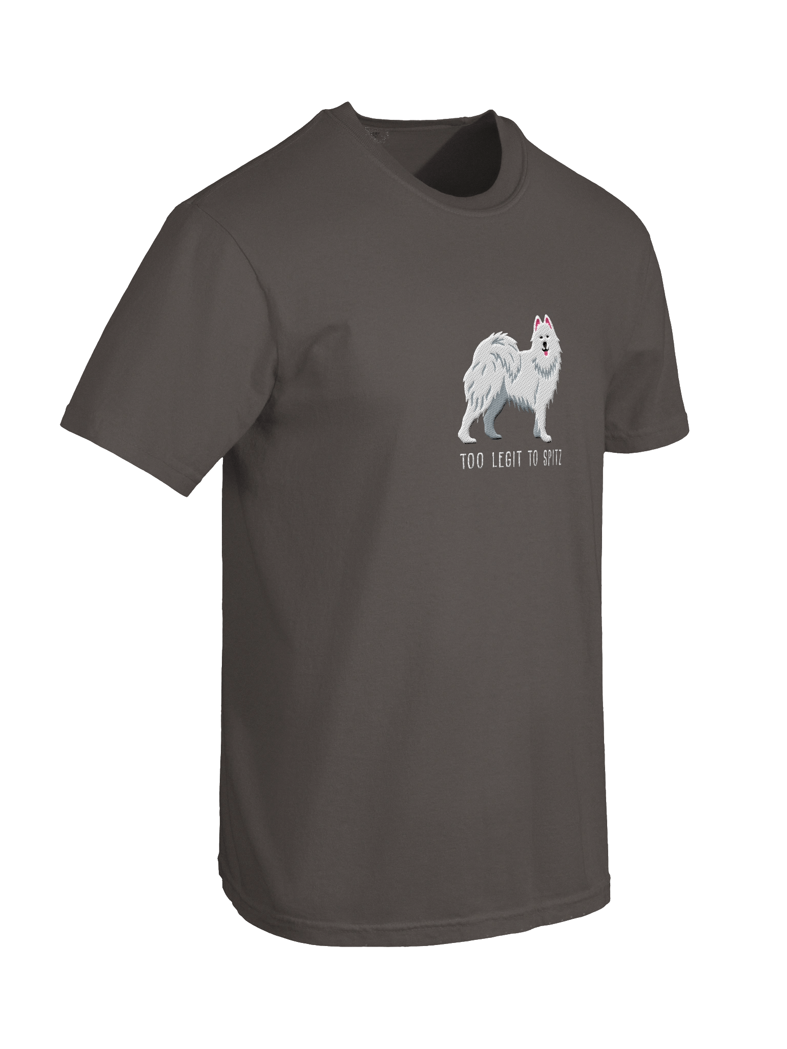 Too Legit to Spitz T-Shirt(Embroidered) of a Samoyed product image (43)