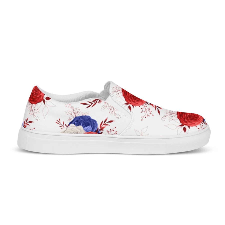 Red, White & Blue Women's Slip-On Canvas Shoes product image (12)