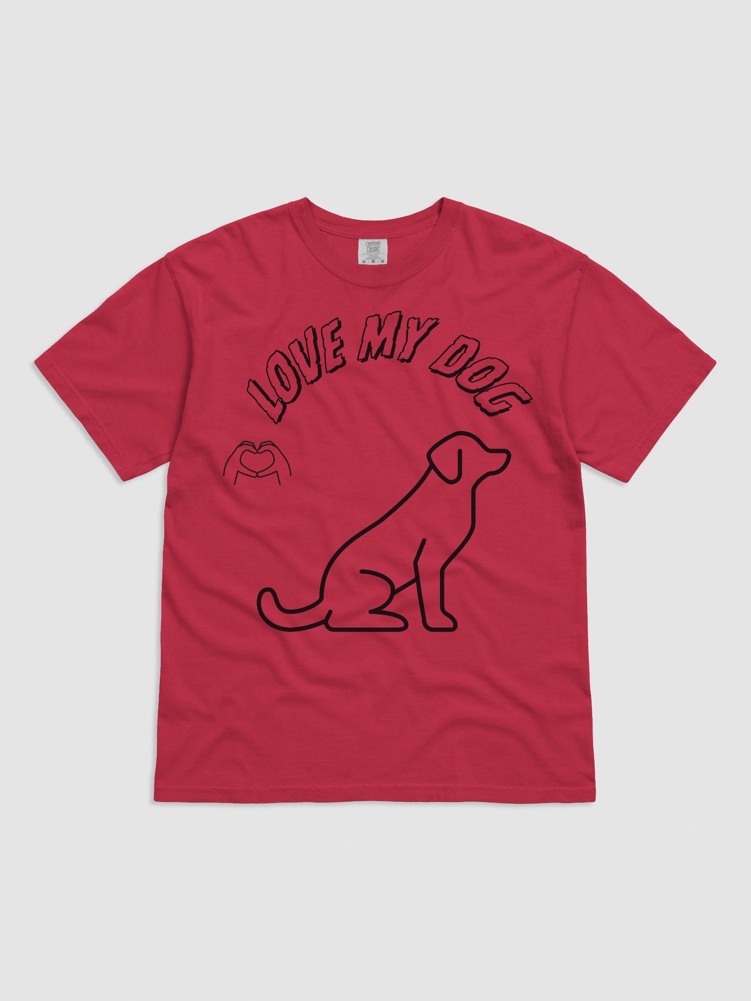 Love My Dog Heavyweight Cotton T-Shirt product image (1)