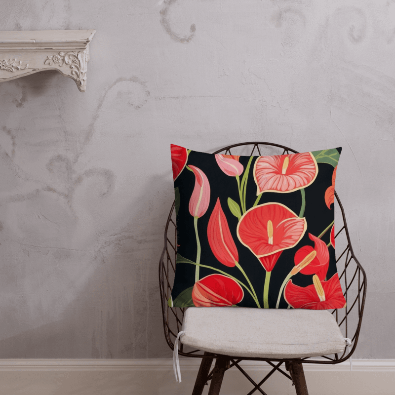 Vibrant Anthurium Dreams Pillow product image (1)