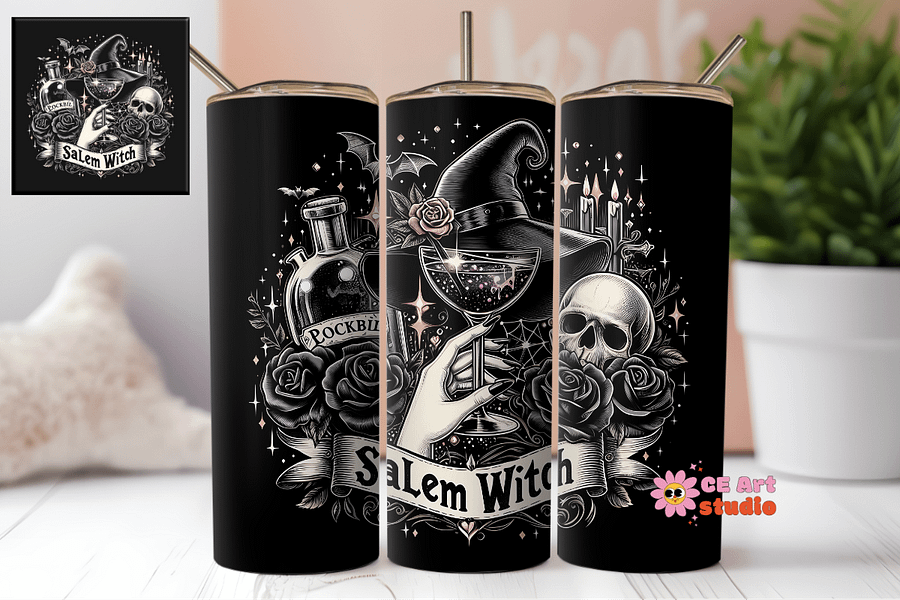 Salem Witch Club This Tumbler Wrap PNG product image (1)