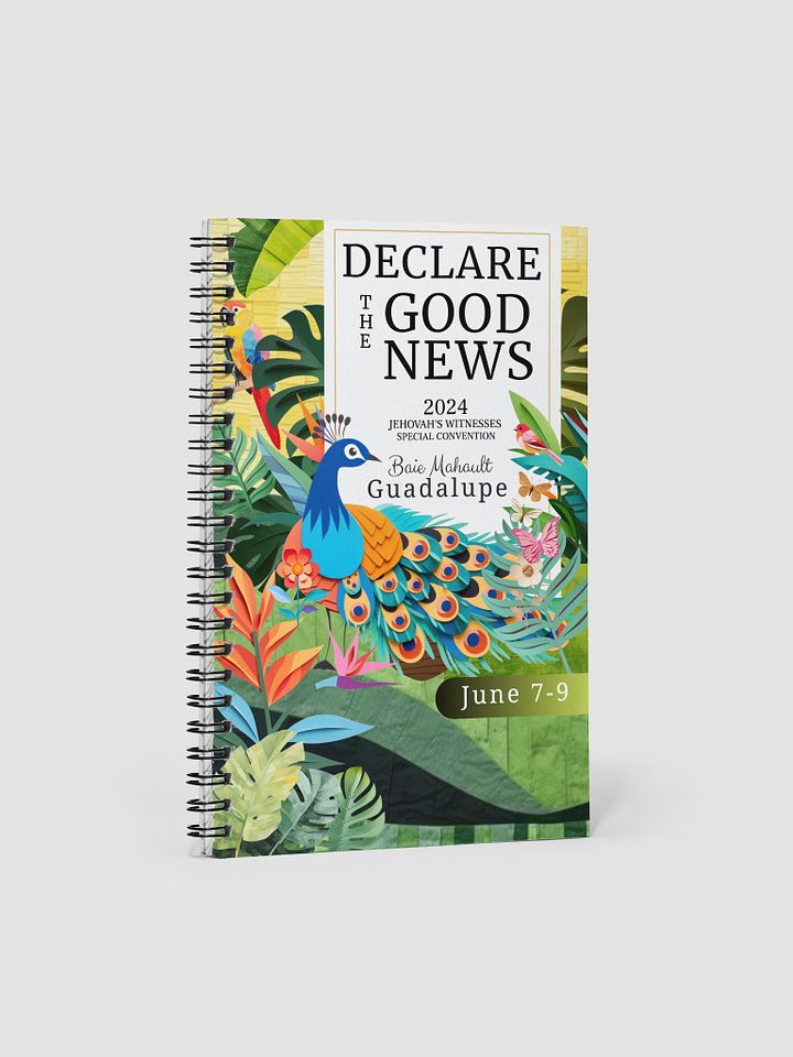'Declare the Good News' 2024 Jehovah's Witnesses Special Convention | Baie Mahault, Guadalupe Tropical Paradise Spiral Notebook product image (1)