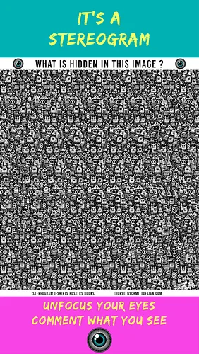What's hidden ?
#opticalillusion #stereogram #art #3d #illusion
