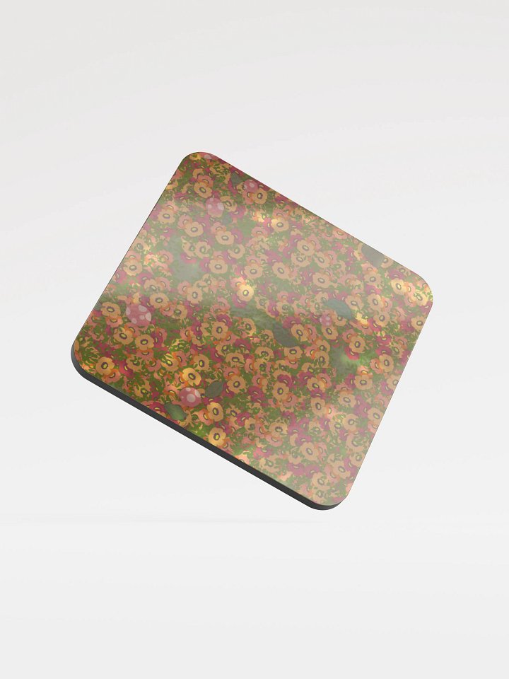 "Forest Flowers" Glossed Cork Coaster product image (1)