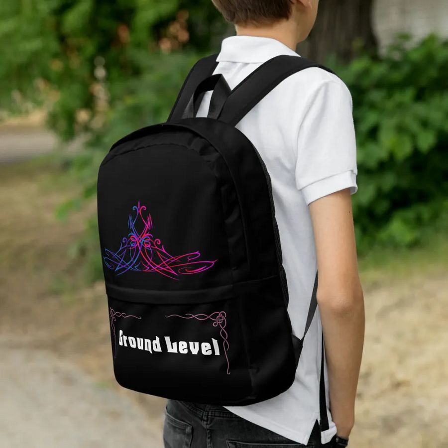 Blk & Pnk Back Pack with Pocket product image (8)