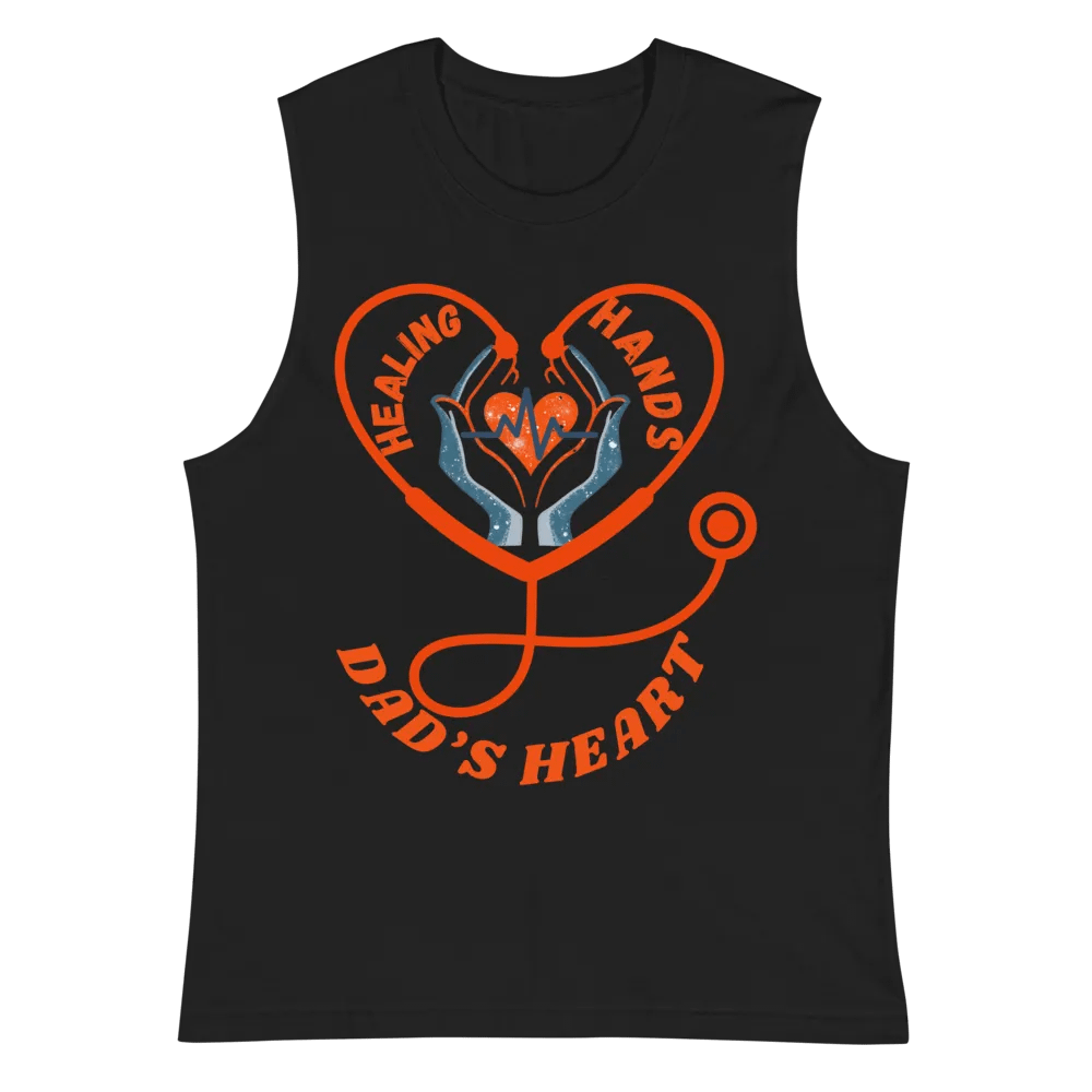 stethoscope, Healing Hands Dad's Heart Muscle Tank product image (3)
