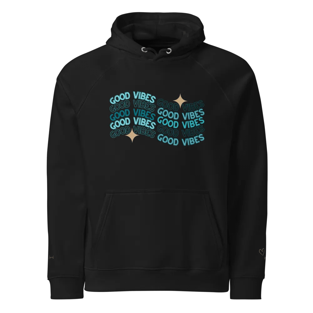 Good Vibes Clustered Eco Raglan Hoodie product image (11)