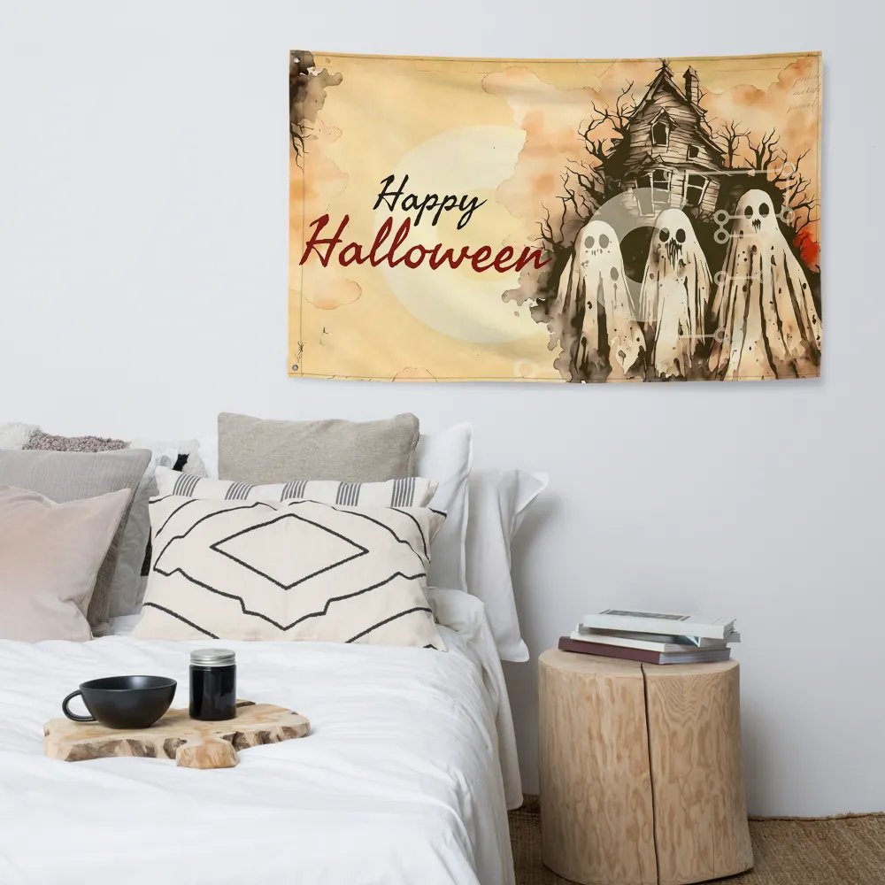 Pastel Ghosts Spooky Halloween Flag product image (4)