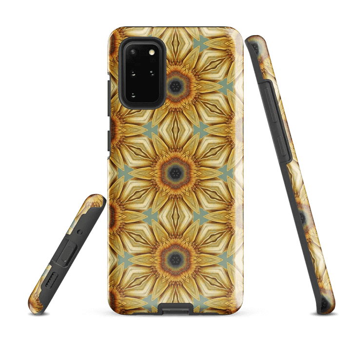 Tough Phone Case for Samsung® - Abstract Sunflower Hex Geometric Design product image (2)