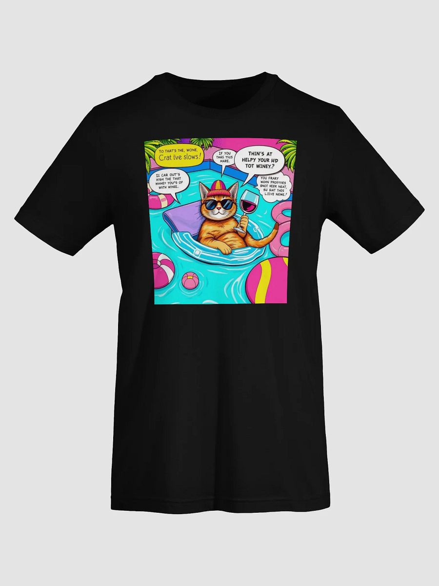Wine Cat Pool Day T-Shirt product image (18)