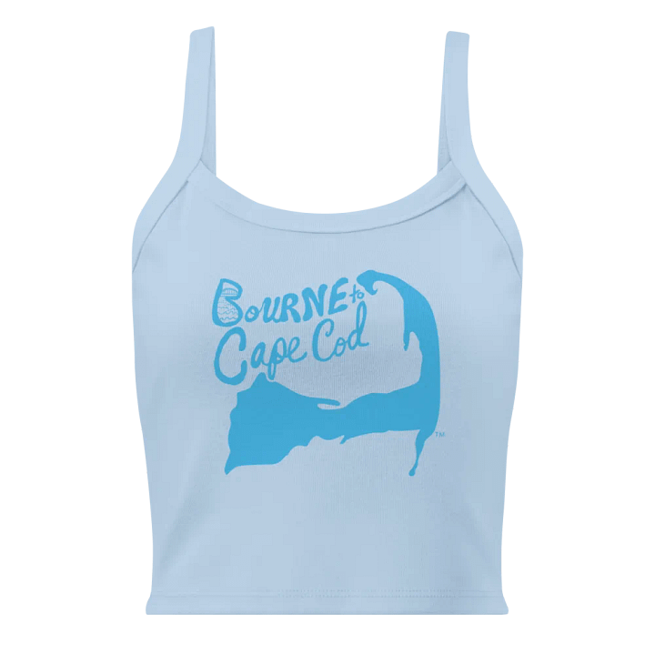BOURNE to Cape Cod™ | Women’s Micro-Rib Tank | Coastal Cool with a Flattering Fit | Deep Sky Blue Logo product image (5)