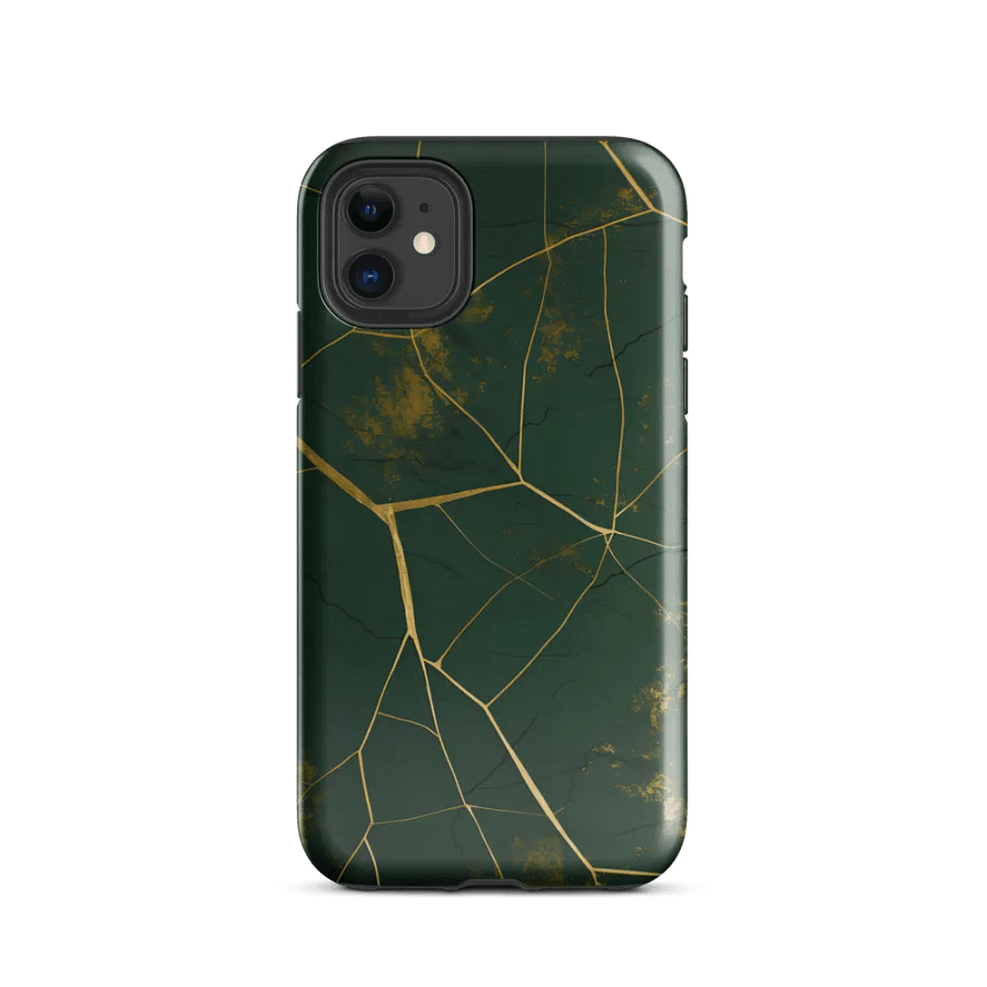 Green & Gold Kintsugi Tough iPhone Case product image (47)