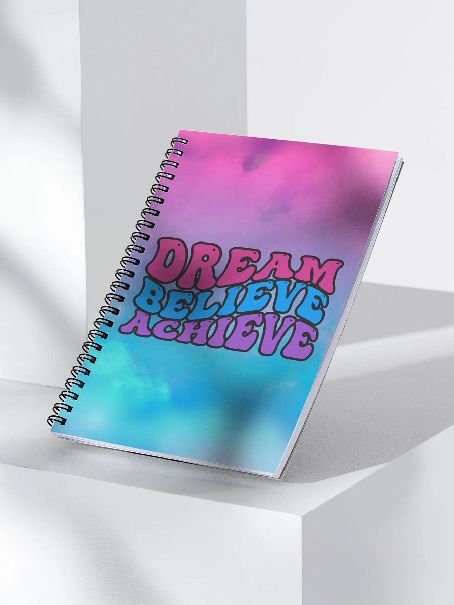 Dream Believe Achieve Inspirational Spiral Notebook Journal product image (3)