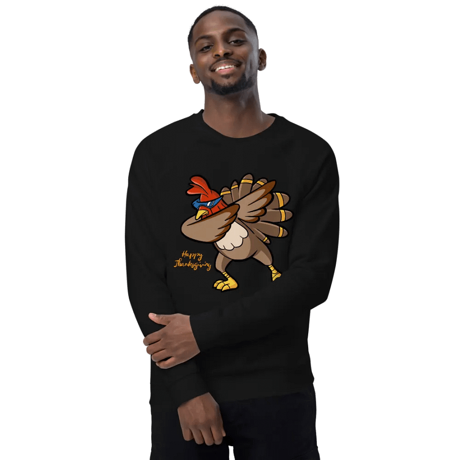 Dabbing Rooster Unisex Organic Sweatshirt product image (2)