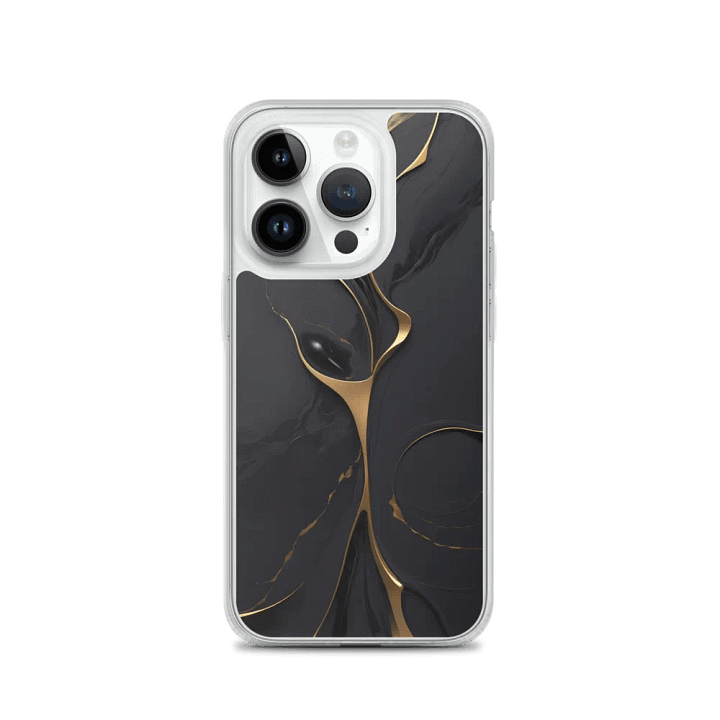 MagSafe® Clear Case for iPhone® – Golden Noir Elegance product image (1)