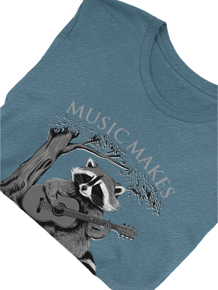 Soulful Raccoon Guitarist T-Shirt product image (5)
