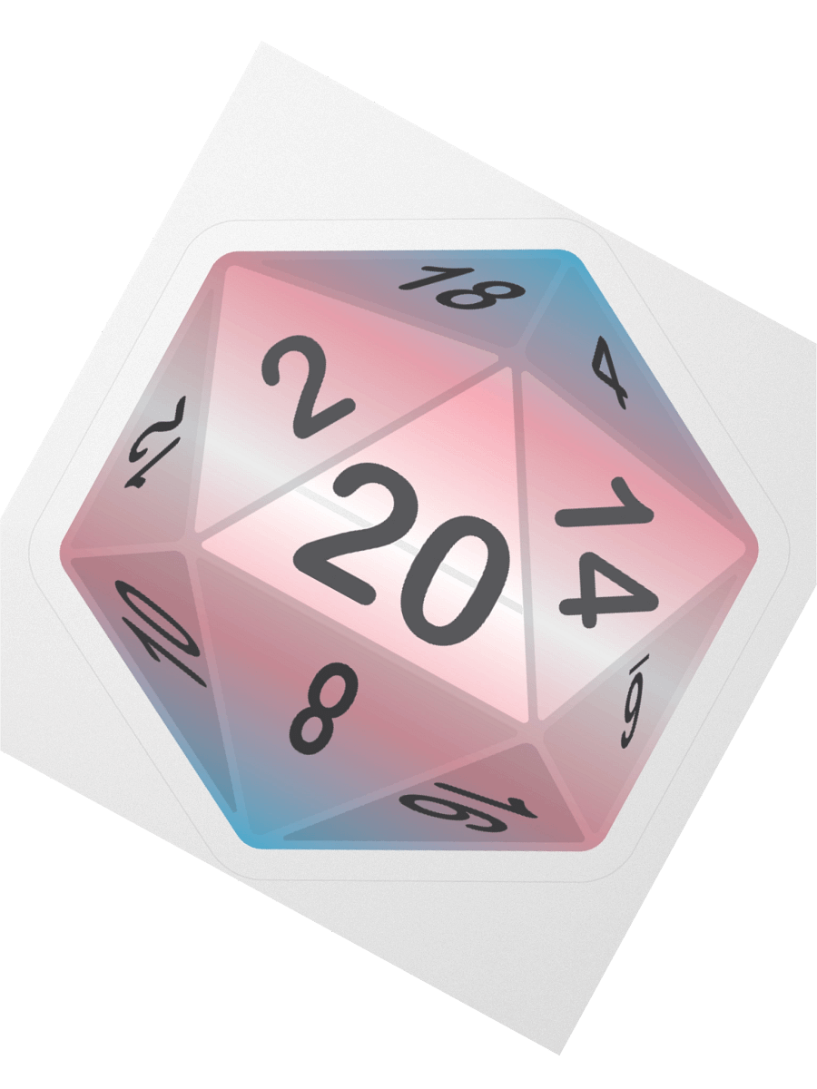 Trans Pride D20 Sticker product image (5)