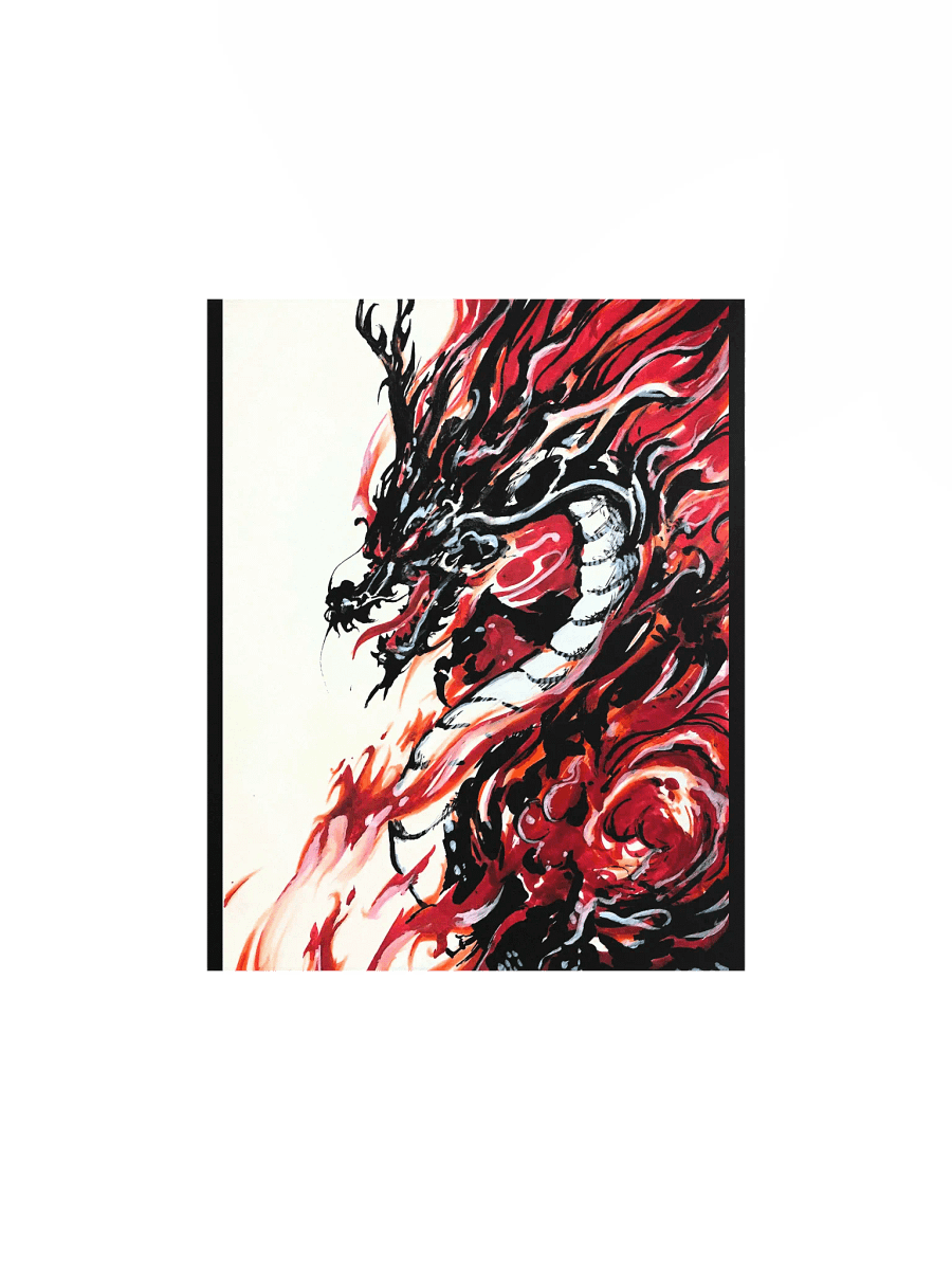 Black Red & White Dragon Matte Print product image (1)