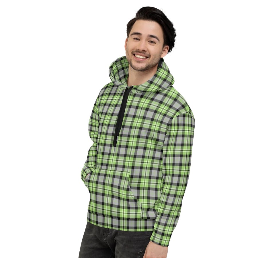 Light Green and Gray Plaid Hoodie product image (4)
