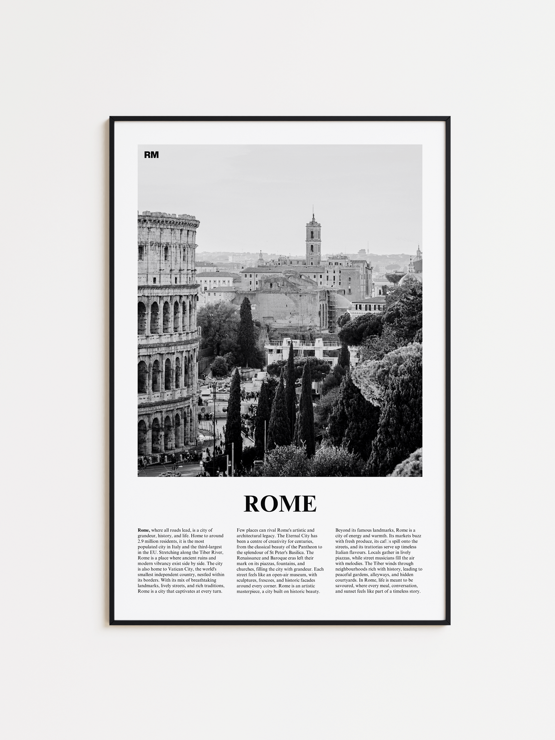 Rome 02 Newspaper Poster | Framed product image (1)