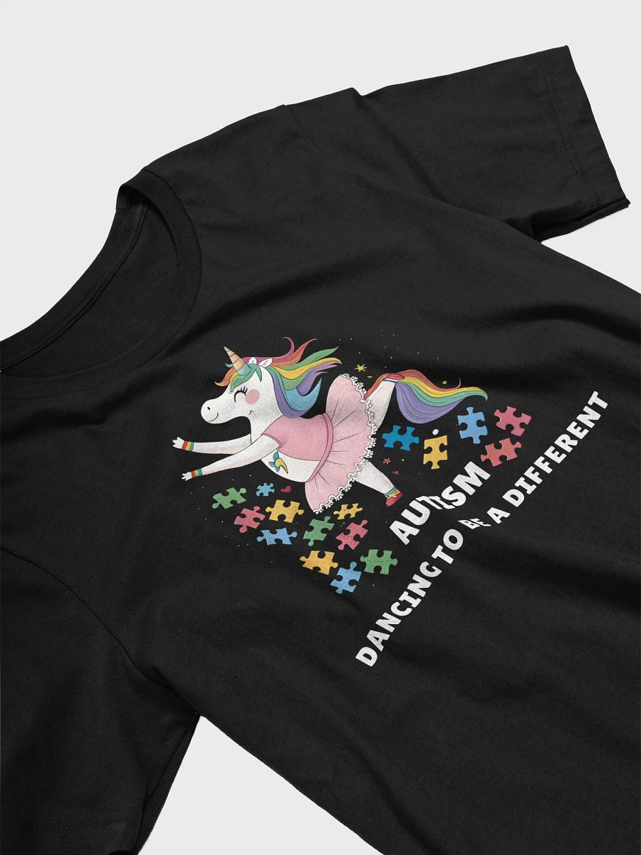 Autism Awareness Unicorn T-Shirt | Dancing to a Different Beat | Girls' Neurodiversity & Inclusion Tee product image (3)