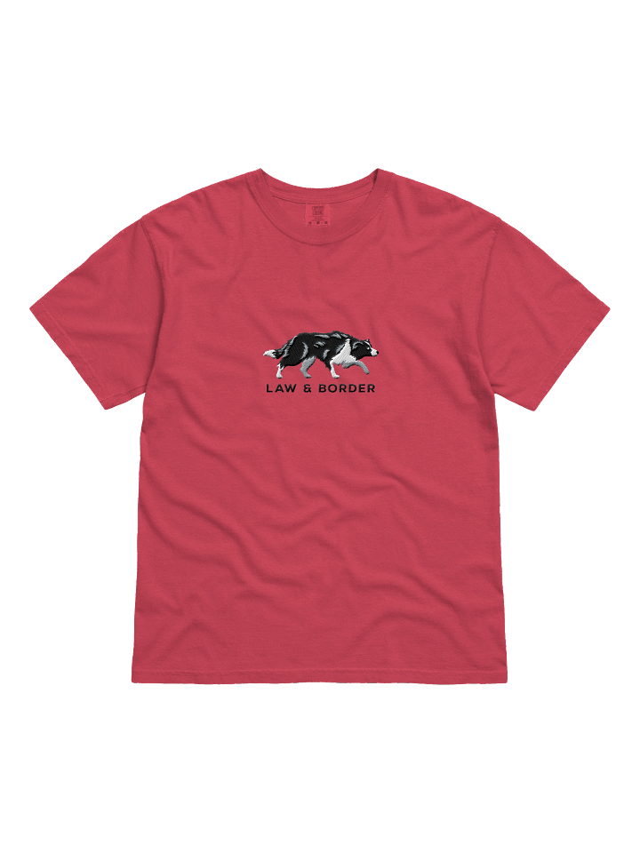 Law and Border T-Shirt(Embroidered) of a Border Collie(Black & White) product image (11)