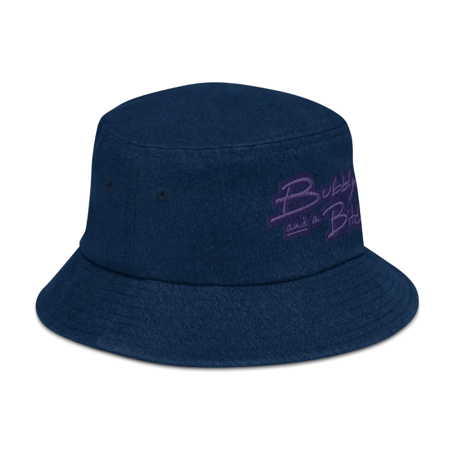 Bubbly and a B*tch (night) denim bucket hat product image (3)