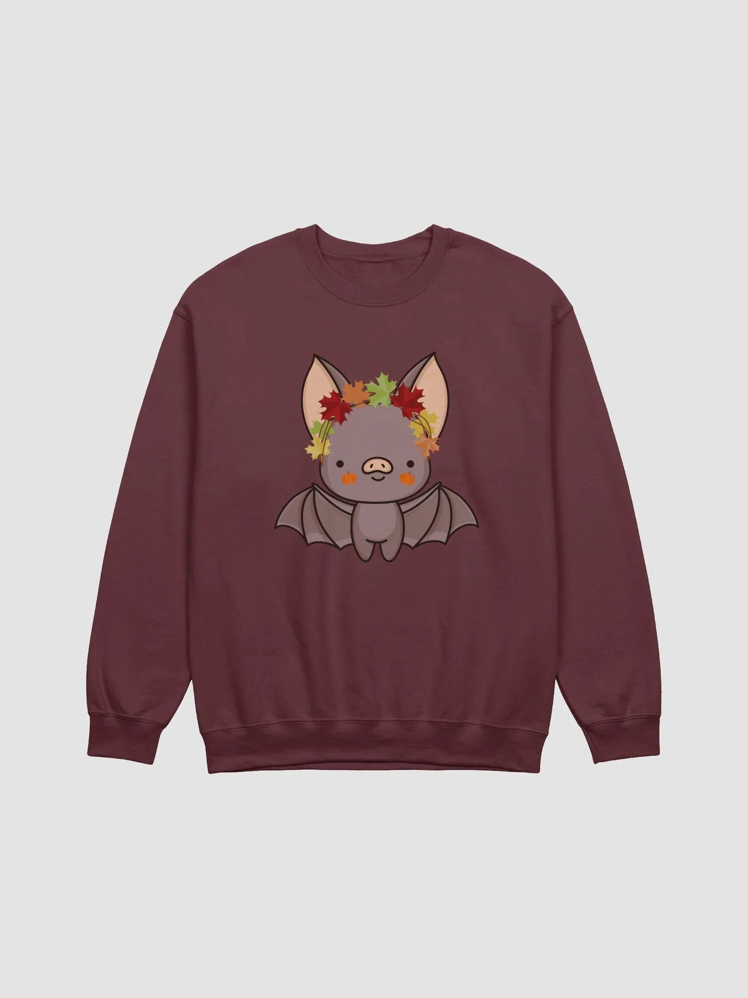 Autumn Crown Bat Sweatshirt (with Pumpkin Cheeks) product image (2)
