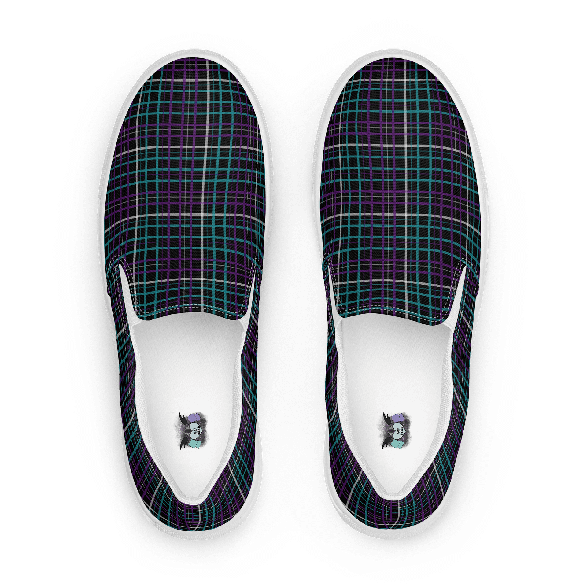 Black Plaid Women's Slip-On Shoes product image (1)
