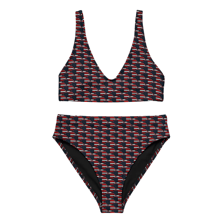 Women's High-Waisted Bikini: Dark MAGA Diamond product image (1)