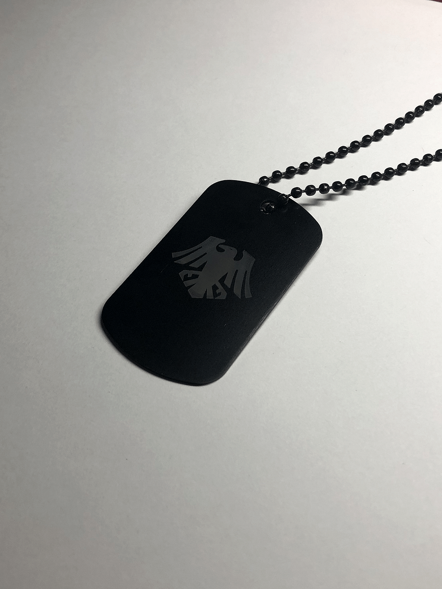 RAVEN - Engraved Dog Tag Pendant Necklace product image (3)