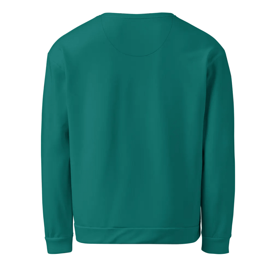 Plain Deep Sea Green Light Summer Unisex Recycled Polyester Heavyweight Premium Sweatshirt by Treasure Pie product image (2)