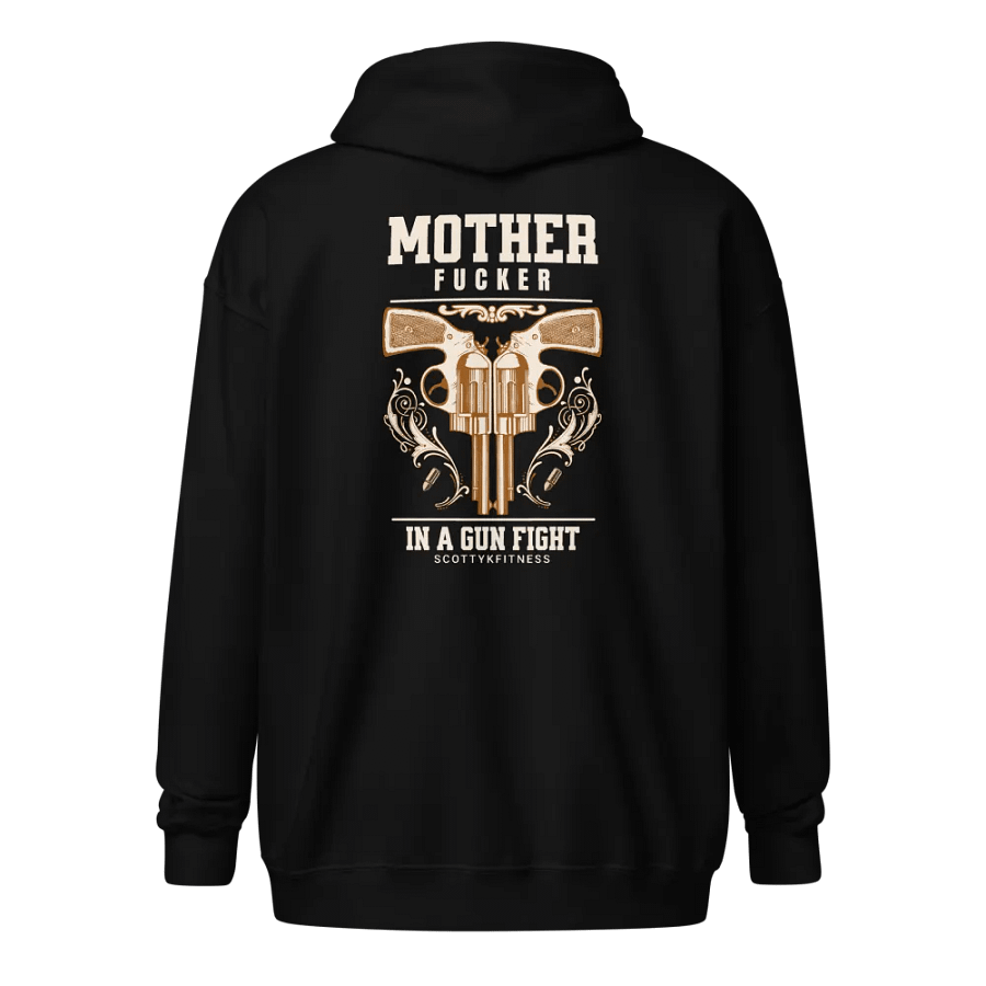 MF in a Gun Fight Zip Up - Embroidered Front product image (1)