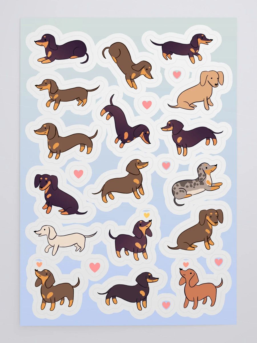 Dazzling Dachshund Delight Sticker Sheet product image (4)