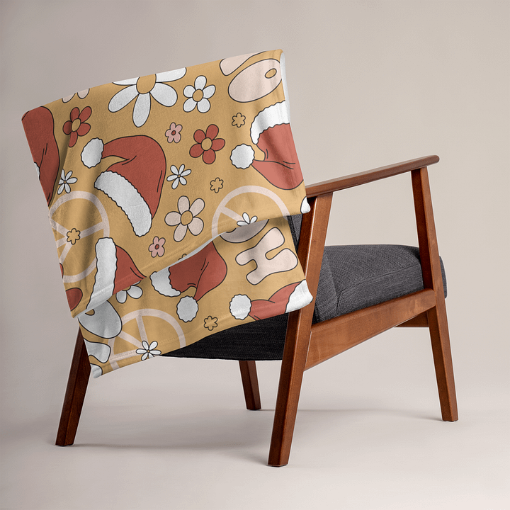 Ho Ho Ho Groovy Flower Blanket product image (2)