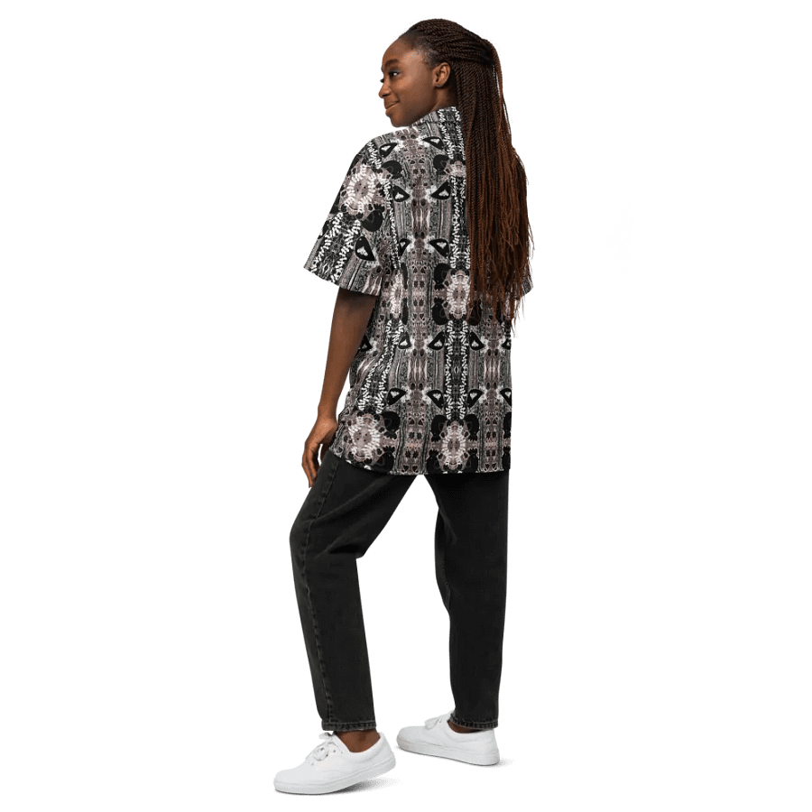 Abstract Floral Birds Unisex Hawaiian Shirt product image (12)
