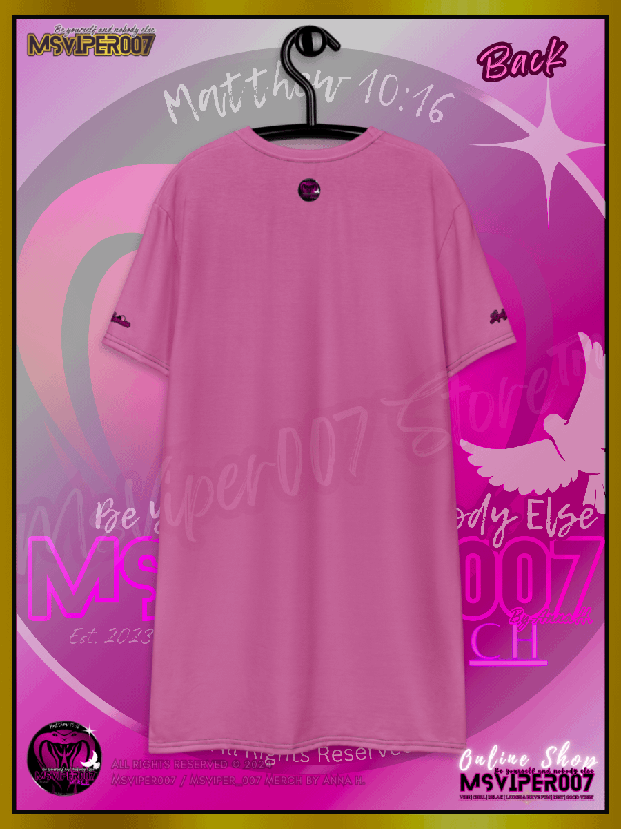 T-Shirt Dress - MsViper007's "Lady Gamers Are Awesome™ | [V3] (vintage pink/solid)" T-Shirt Dress product image (12)