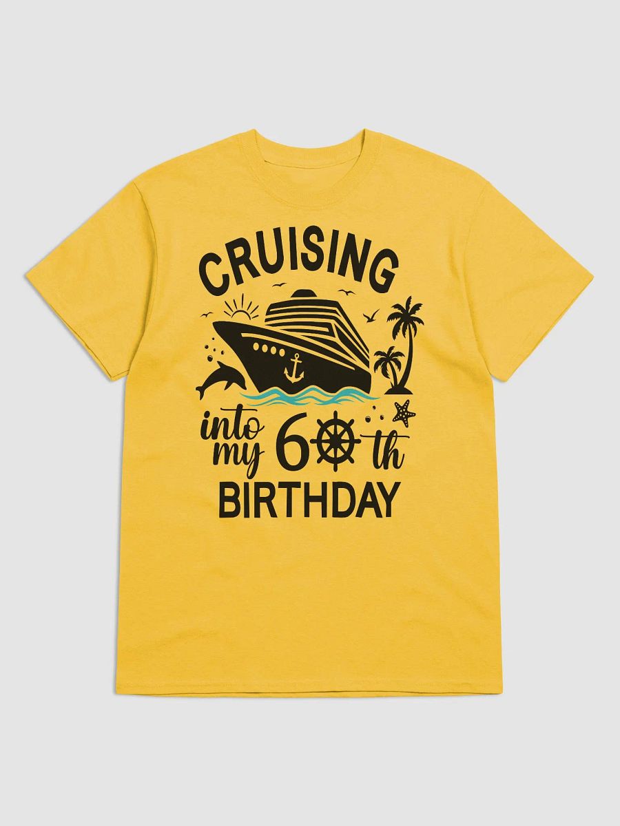 Cruising Into 60th Birthday Gildan 5000 Heavyweight T-Shirt (Daisy) product image (1)