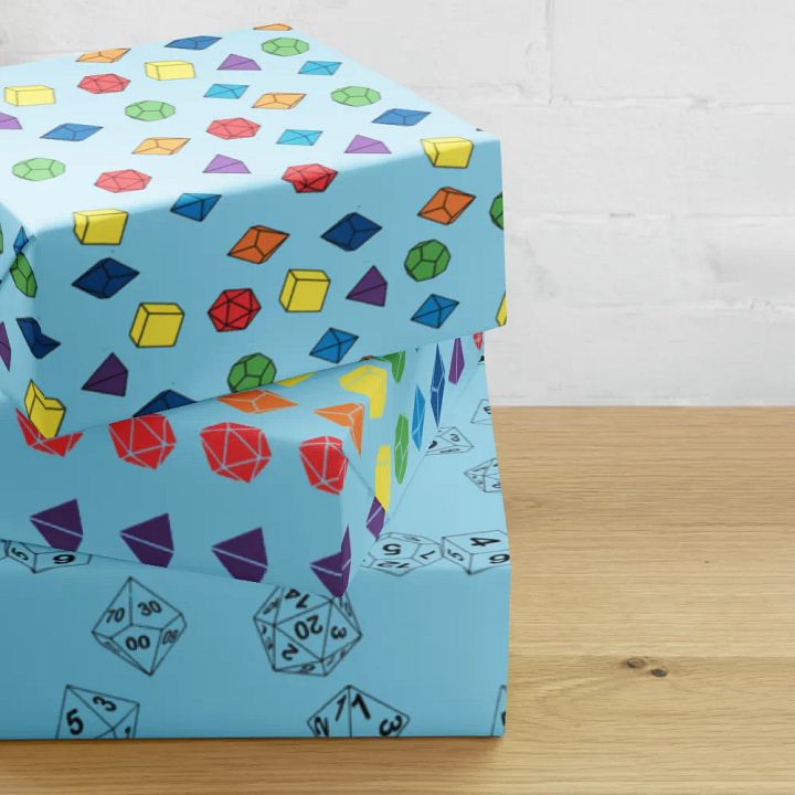 RPG polyhedral dice Wrapping Paper Set product image (1)