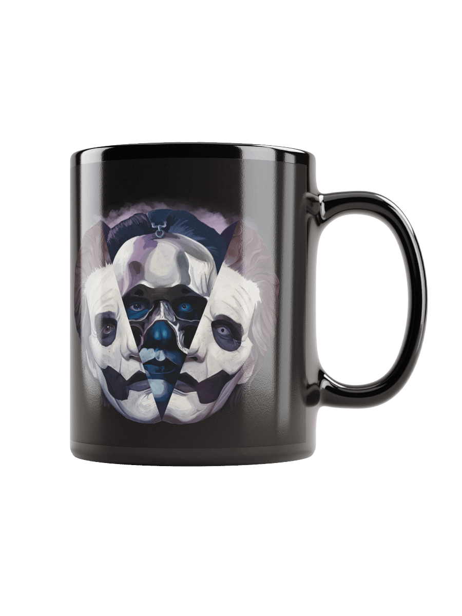 Symmetrical Fragmented Face Black Glossy Mug product image (2)