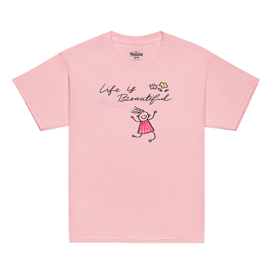 Life is Beautiful Doodle Girl Youth Classic T-Shirt product image (3)