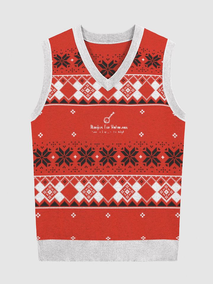 Banjos For Veterans (B4V) Logo Holiday Knitted V-Neck Vest product image (5)
