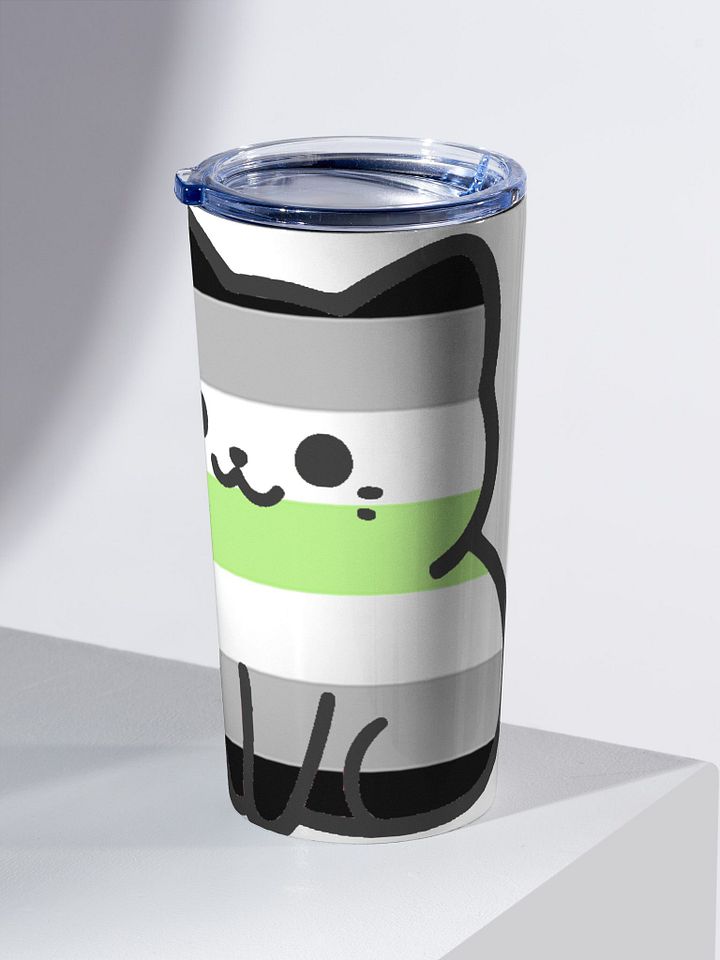 Agender Pride Kitty Tumbler Cup product image (2)