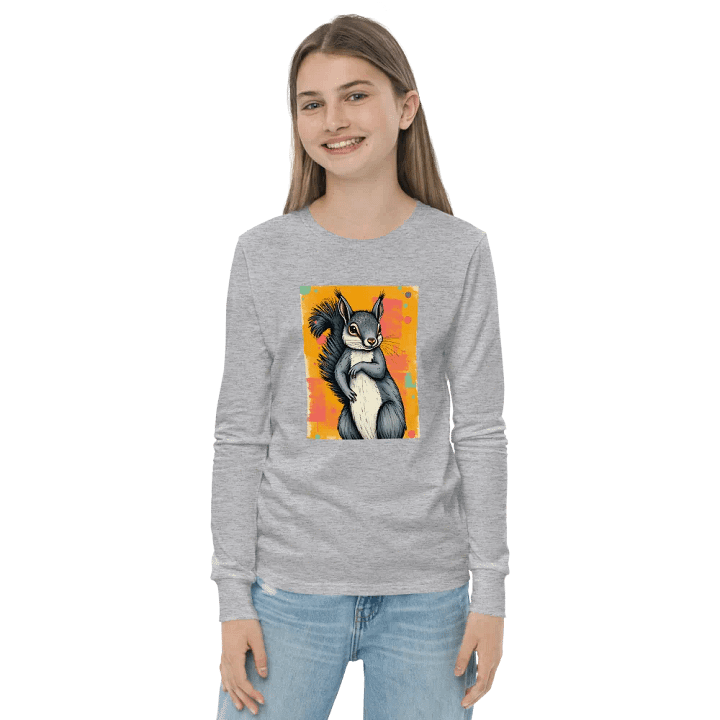 Whimsical Squirrel Adventure Long Sleeve Tee product image (2)