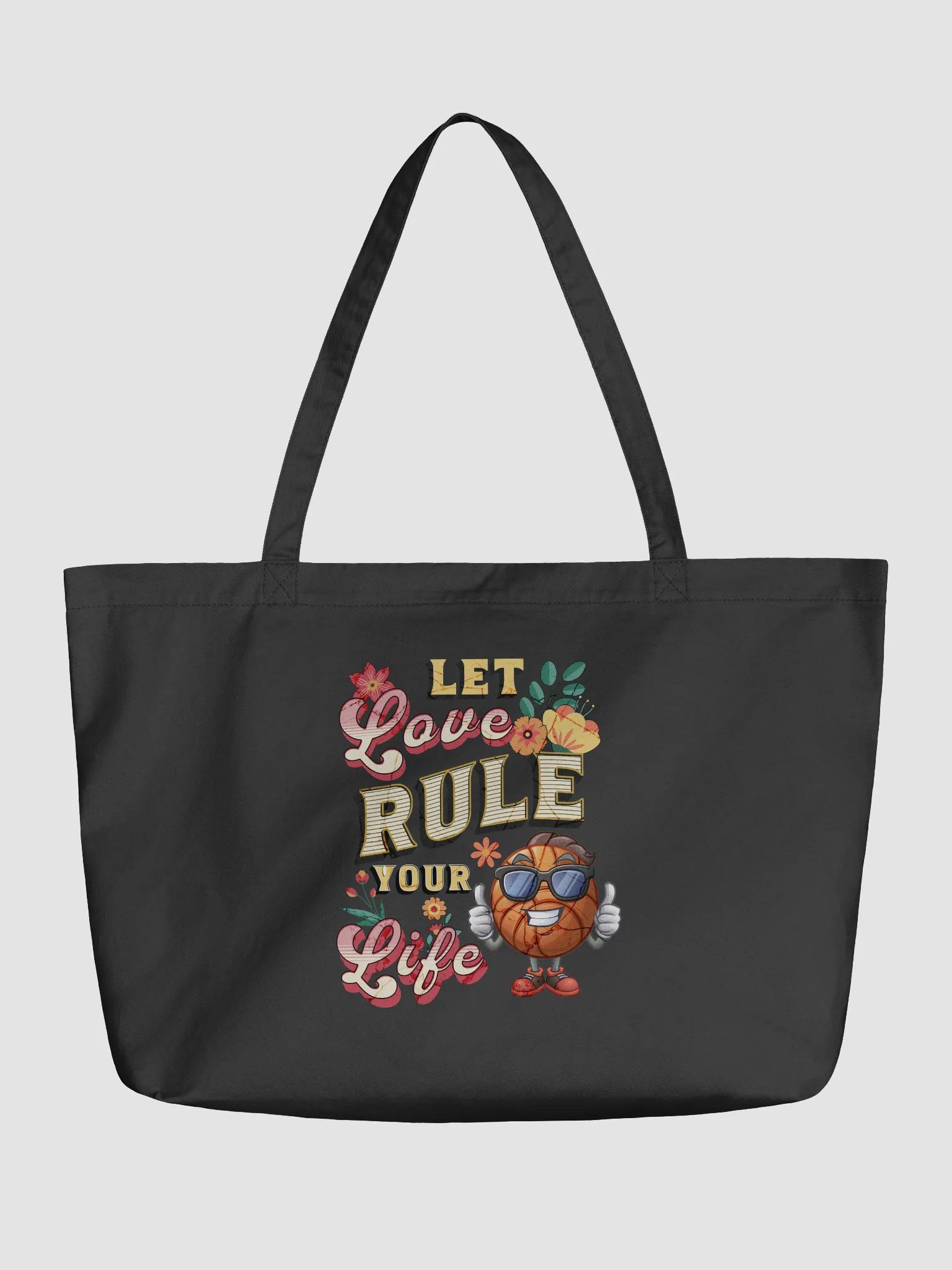 Let Love Rule Your Life Basketball Tote product image (2)