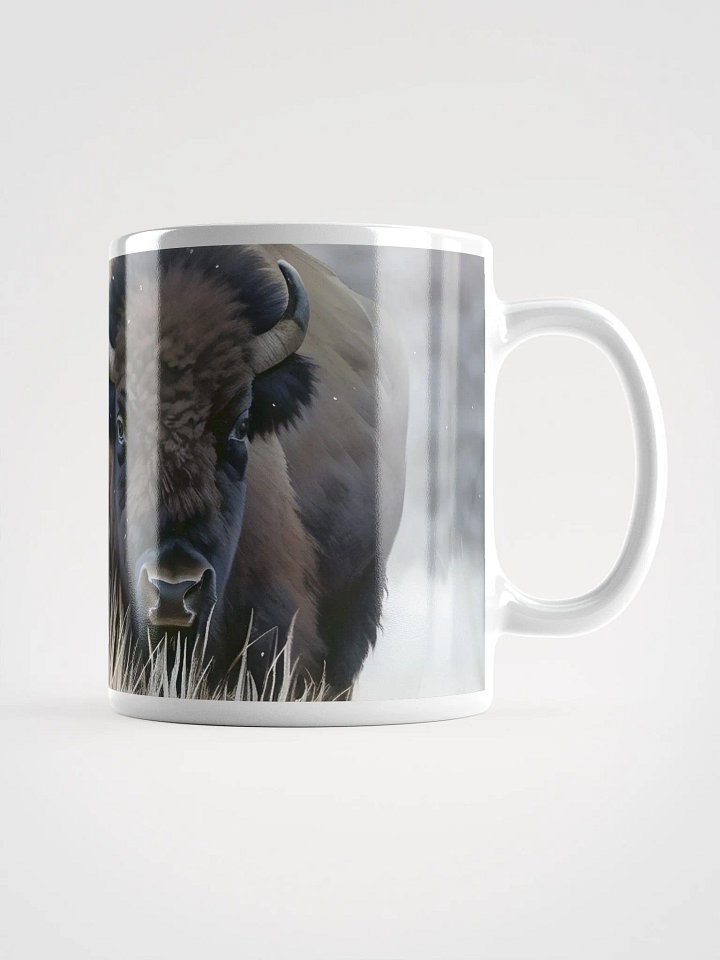 Bison With Her Calf in Winter product image (2)