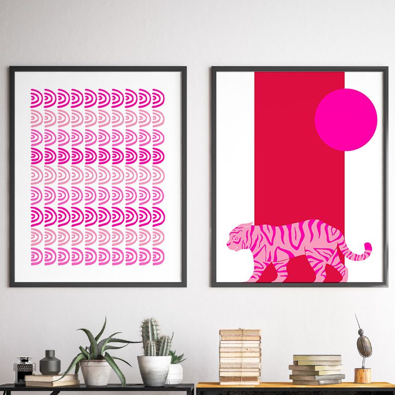 LOVE Pink Preppy Gallery Wall Set of 8 DIGITAL Prints product image (6)