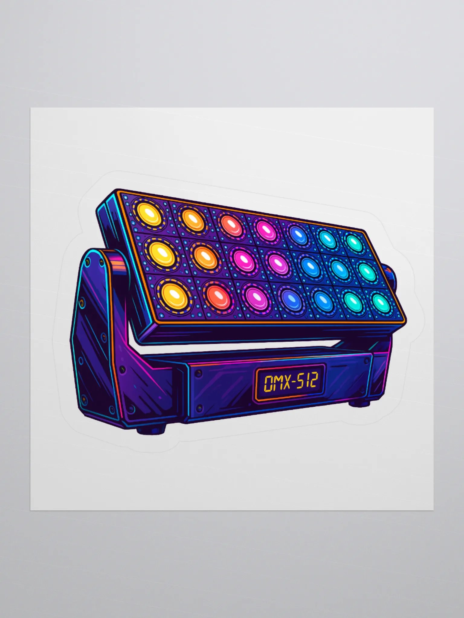 Theatrically Jerry: "Rainbow Wash" LED Moving Head Wash Light Stickers product image (2)