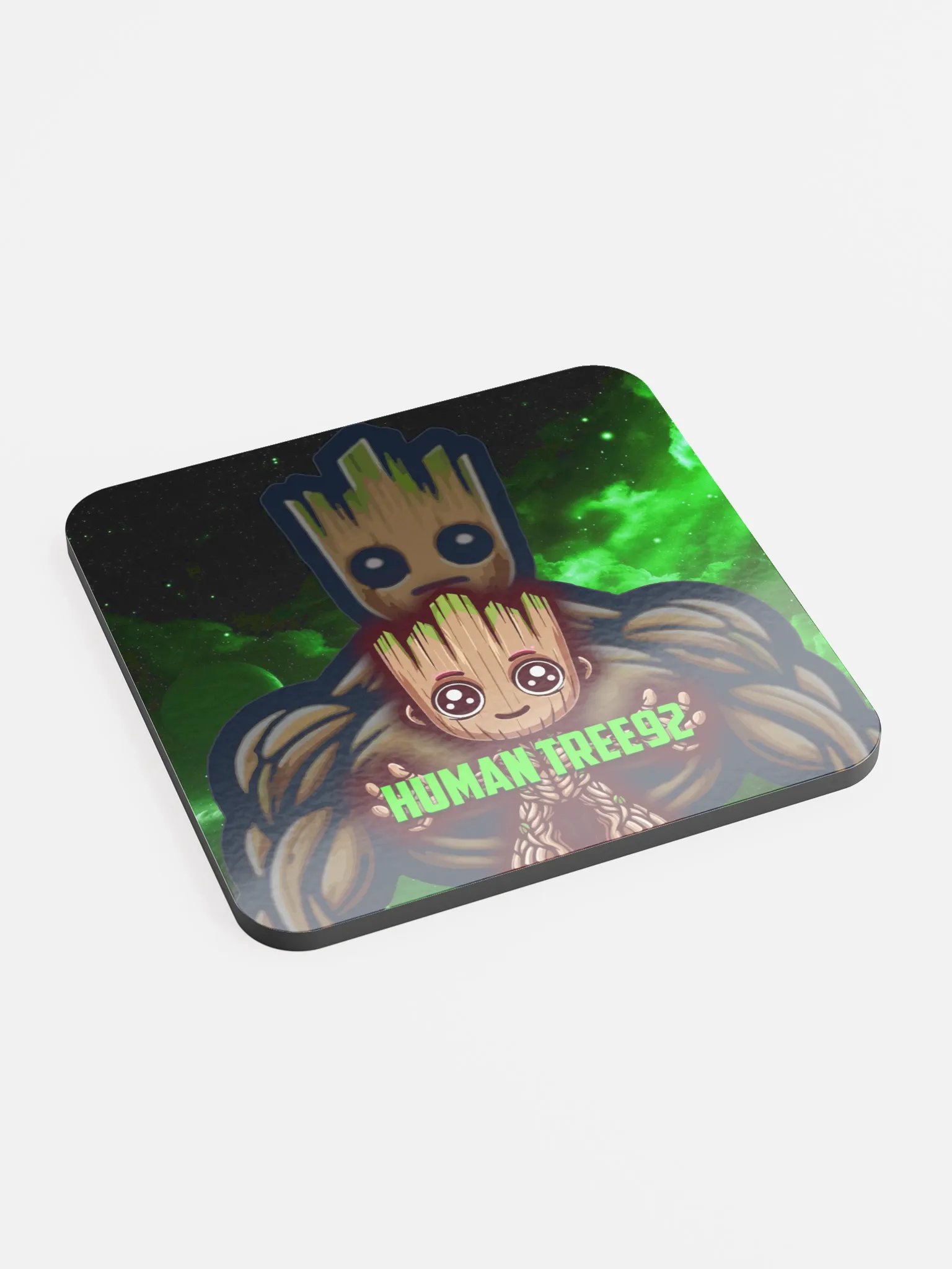 Glossed Cork Coaster Pair Full product image (2)